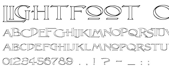 Lightfoot Outline Extra-expanded Regular font